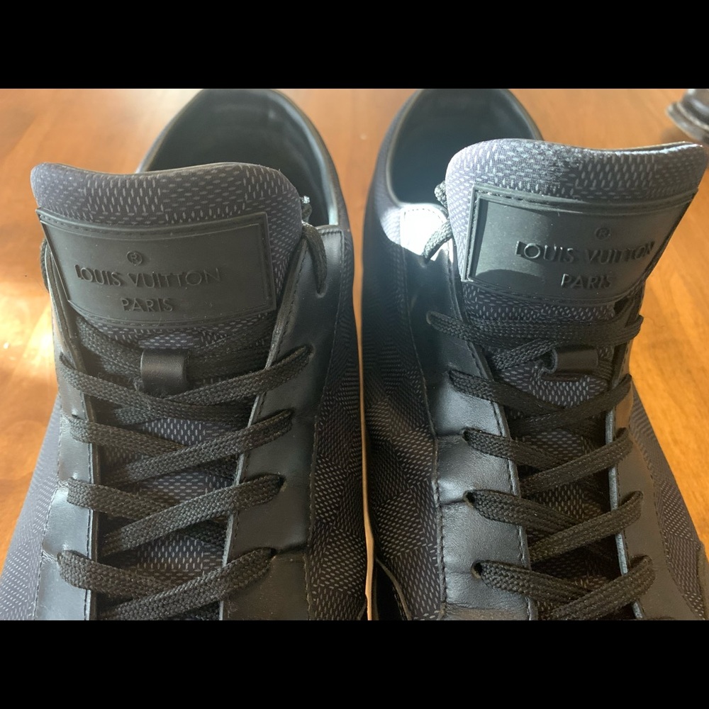 Louis Vuitton Damier triple black low tops - Picture 6 of 9